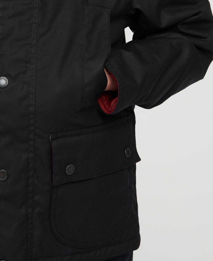 Kids Barbour Jackets | Boys Hooded Beaufort Wax Jacket