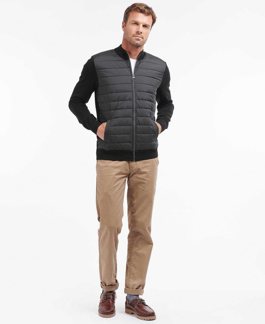 Men Barbour Jumpers | Essential Carn Baffle Zip Through Jumper