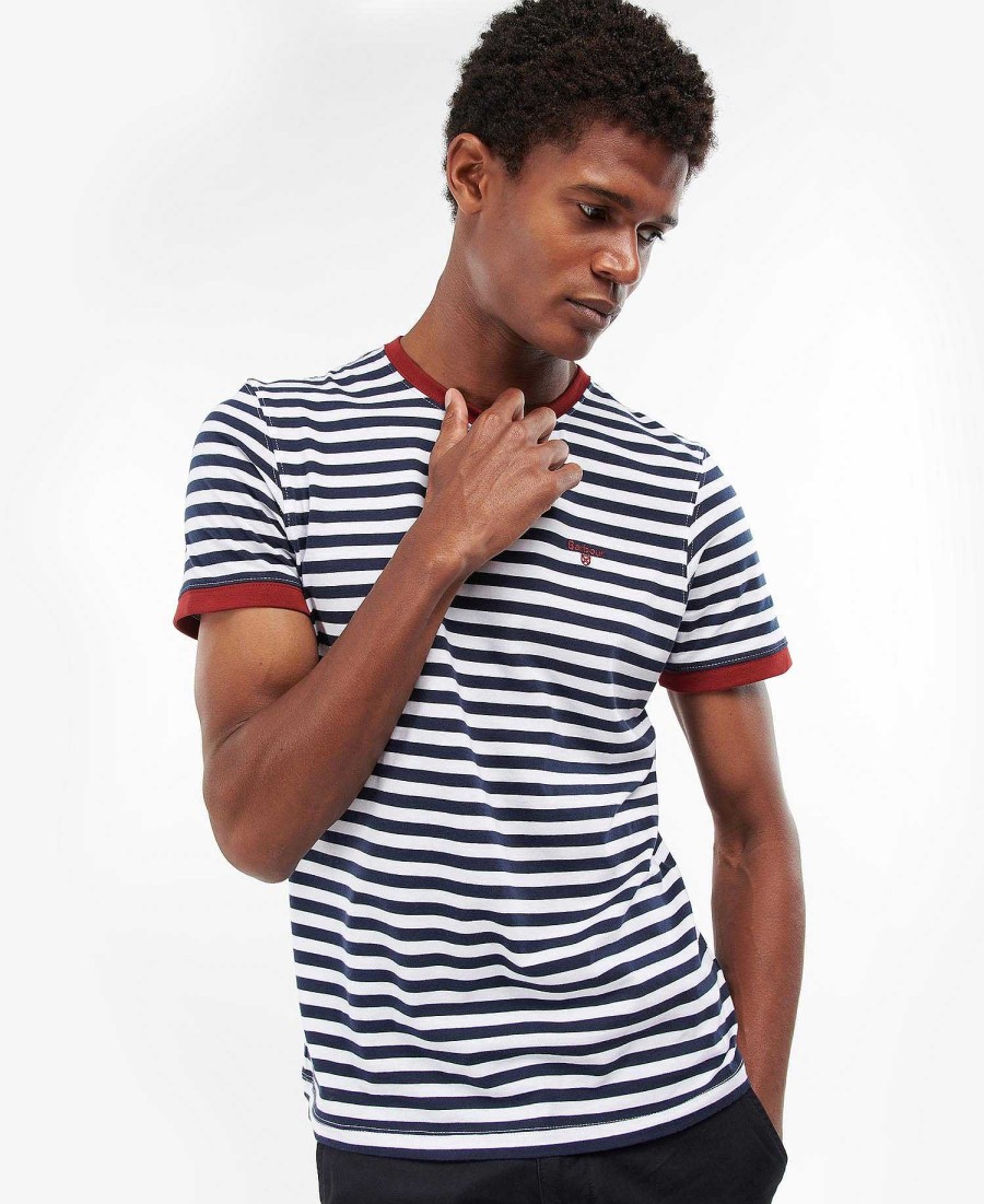 Men Barbour T-Shirts | Quay Striped T-Shirt