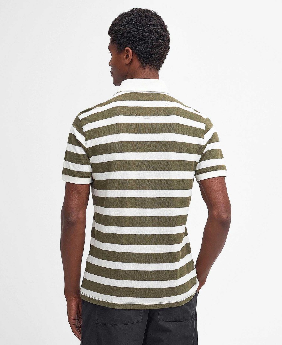 Men Barbour Polo Shirts | Striped Sports Polo Shirt