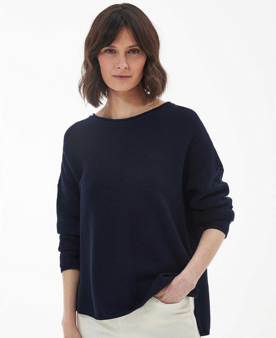 Women Barbour Jumpers | Marine Knitted Jumper