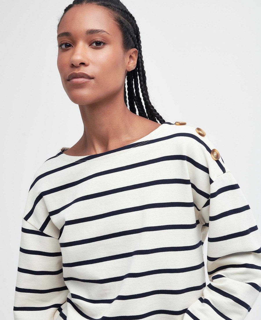 Women Barbour Hoodies & Sweatshirts | Caroline Striped Sweatshirt