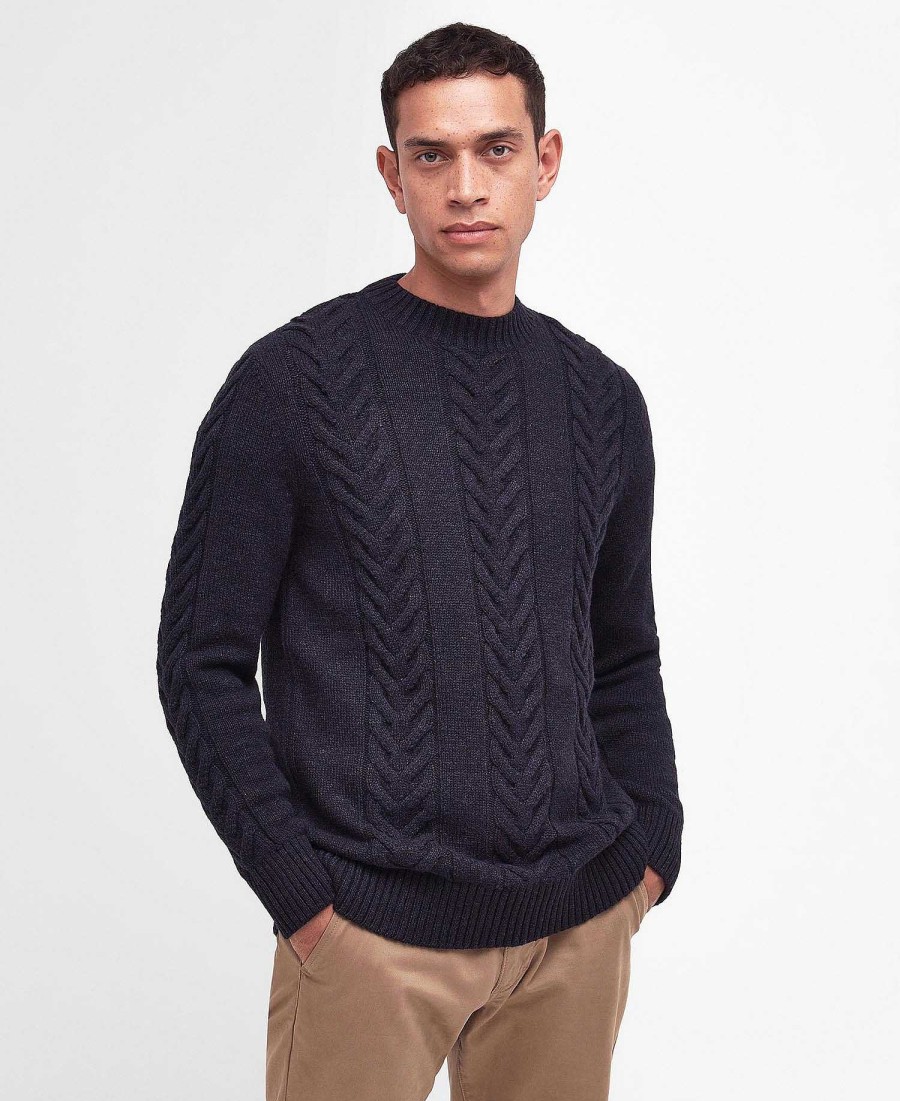 Men Barbour Jumpers | Essential Cable Knit Sweatshirt