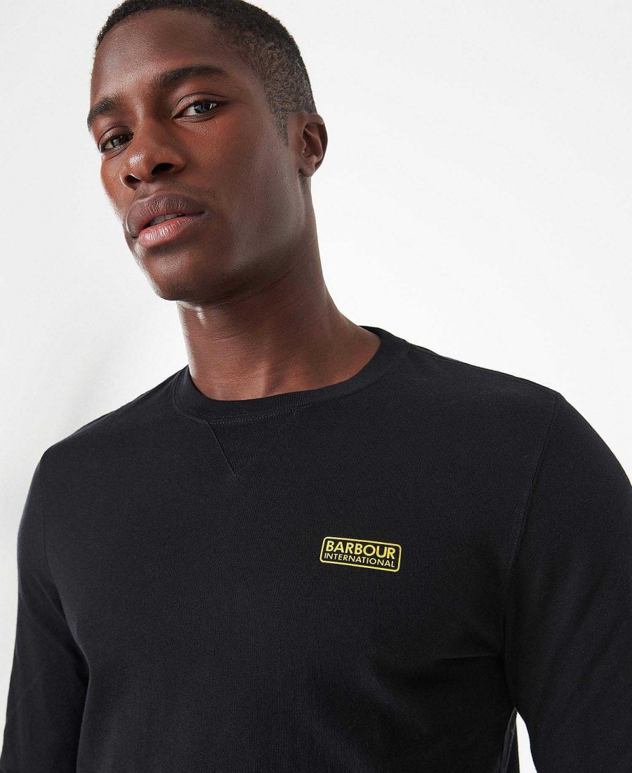 Men Barbour T-Shirts | Long Sleeved Logo T-Shirt