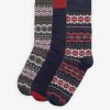 Accessories Barbour Socks | Fairisle Sock Gift Box