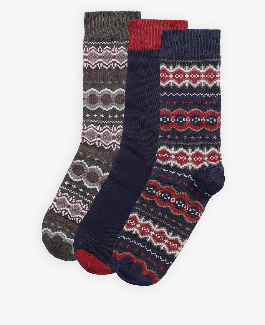 Accessories Barbour Socks | Fairisle Sock Gift Box