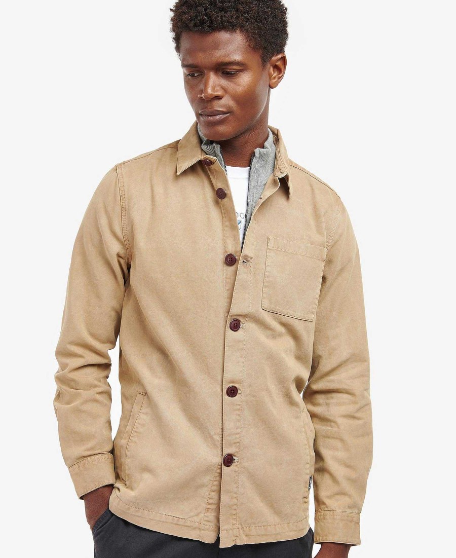 Men Barbour Overshirts | Washed Cotton Overshirt