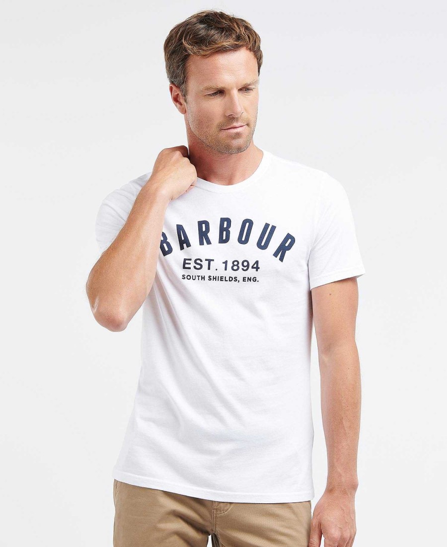 Men Barbour T-Shirts | Essential Ridge Logo T-Shirt