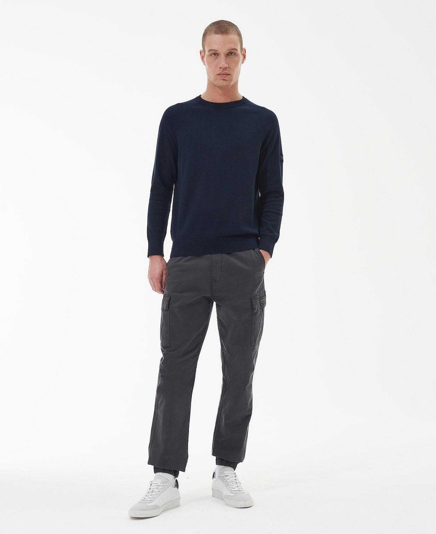 Men Barbour Jumpers | Cotton Crew Neck Sweater