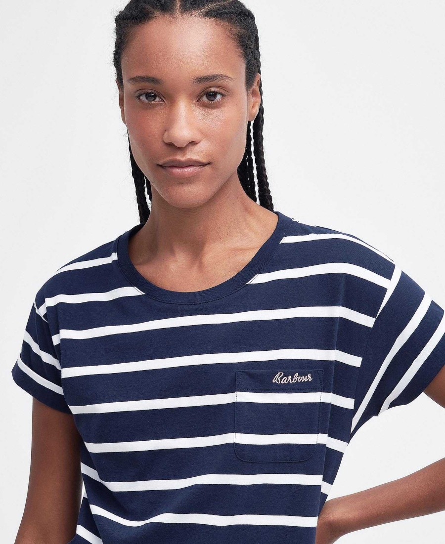 Women Barbour T-Shirts | Otterburn Stripe T-Shirt