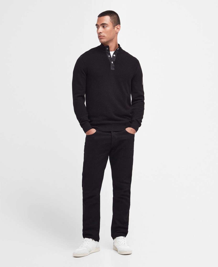 Men Barbour Jumpers | Murrey Quarter-Button Jumper