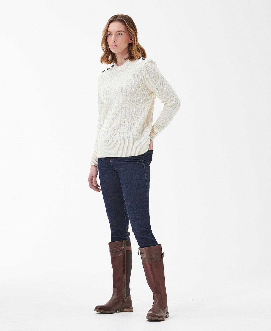 Women Barbour Jumpers | Greyling Knitted Crew Neck Jumper