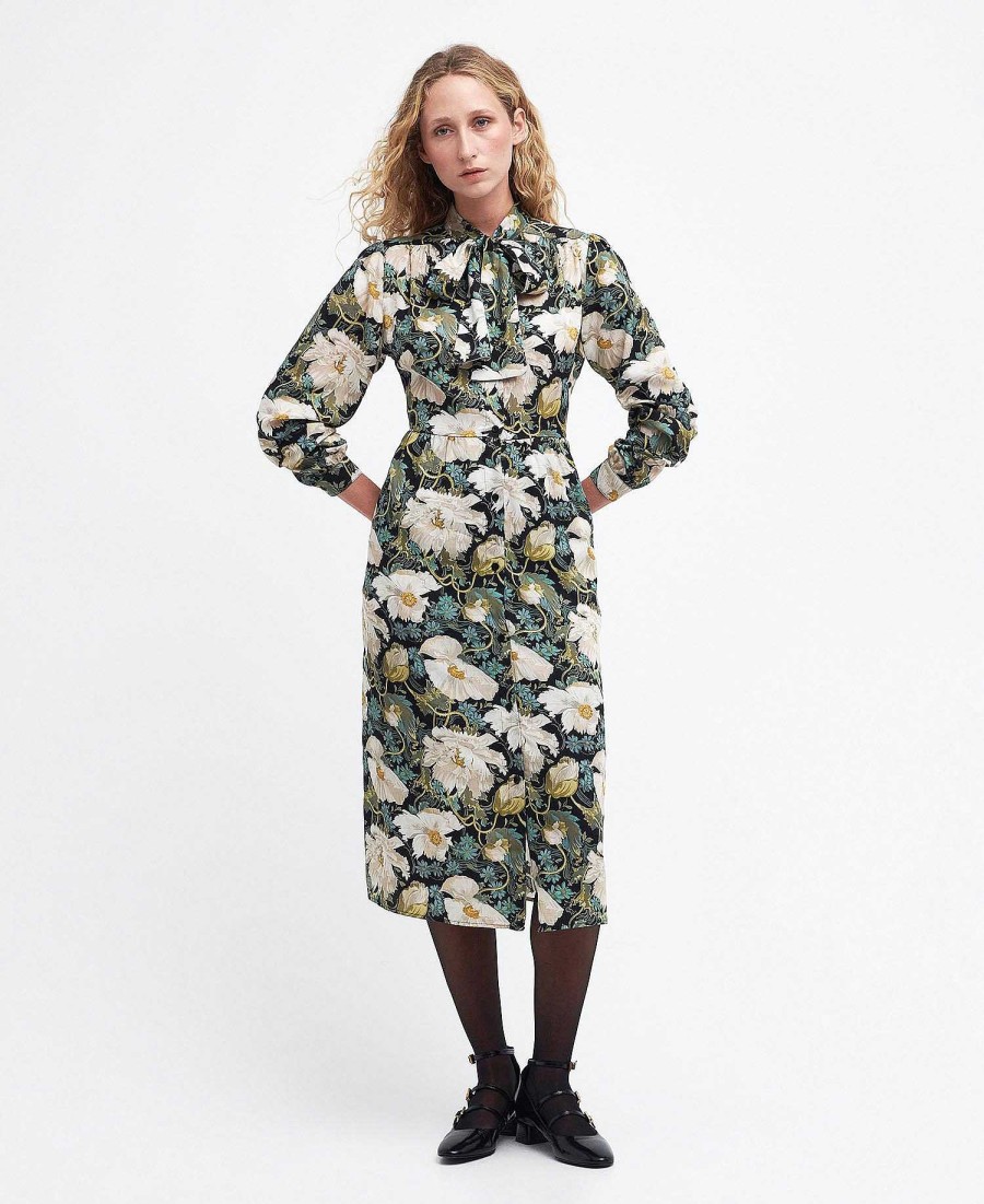 Women Barbour | Barbour X House Of Hackney Daintry Midi Dress