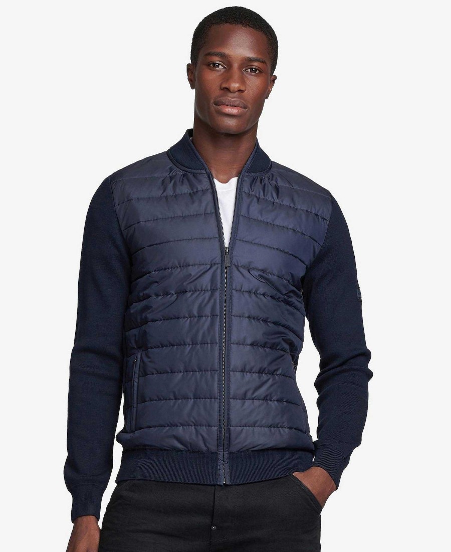 Men Barbour Cardigans | Baffle Quilted Sweatshirt