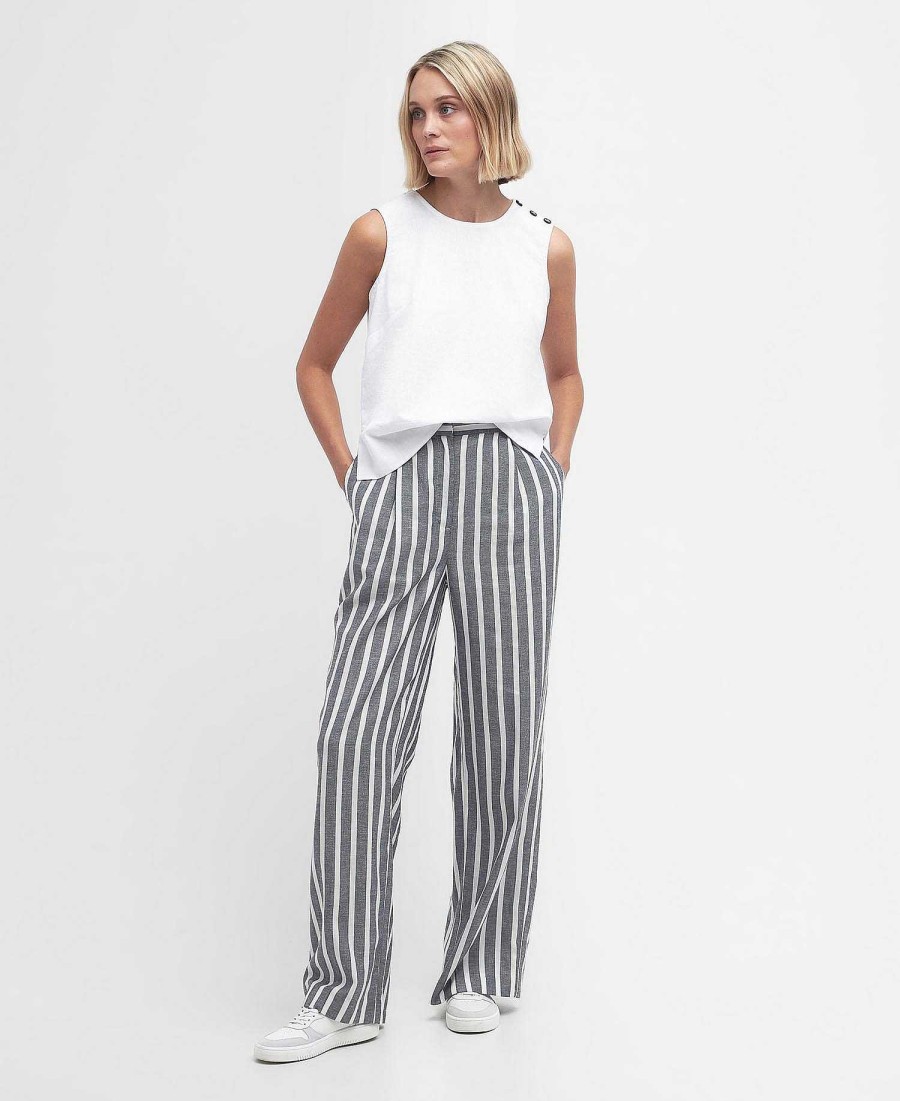 Women Barbour | Annalise Striped Trousers