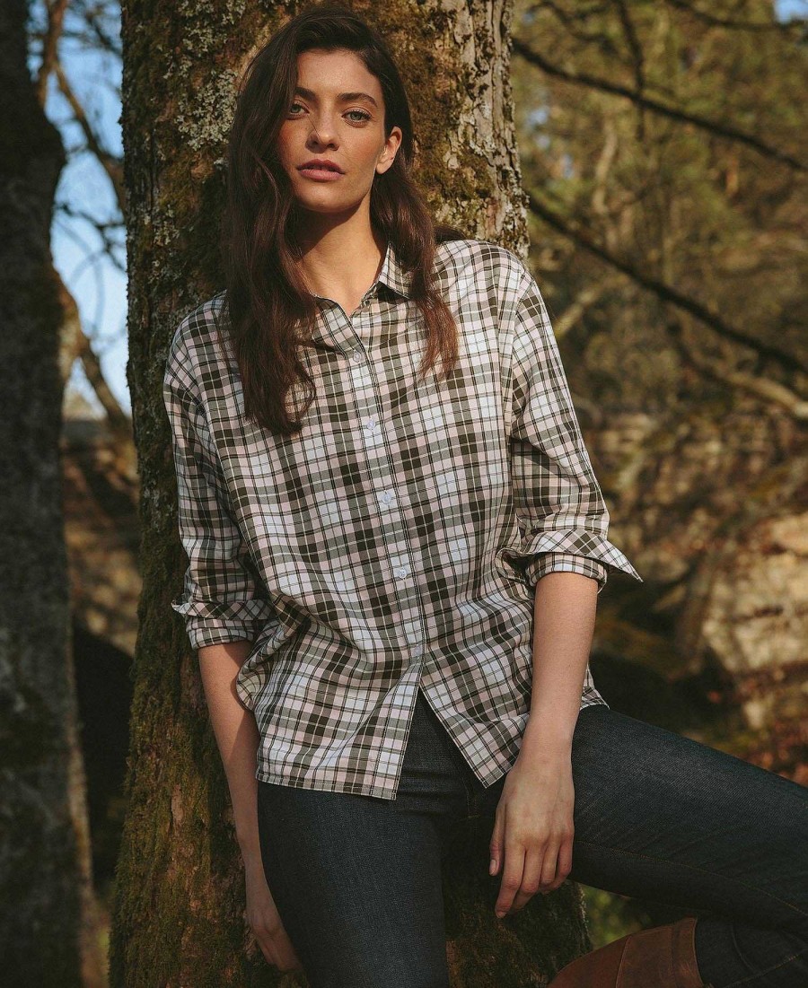 Women Barbour Shirts & Blouses | Angelonia Oversized Shirt