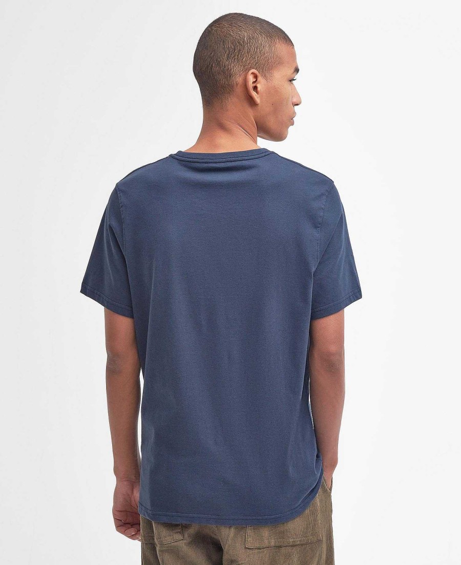 Men Barbour T-Shirts | Essential Ridge Logo T-Shirt