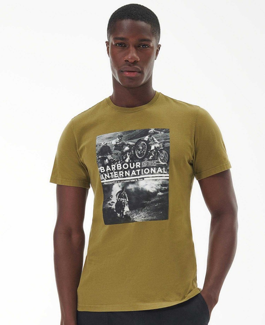 Men Barbour T-Shirts | Race T-Shirt