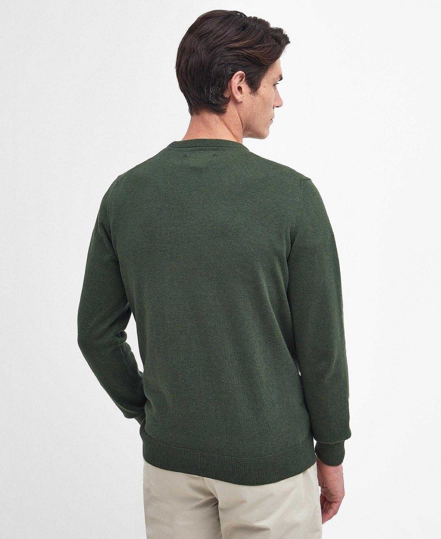 Men Barbour Jumpers | Pima Cotton Crew Neck Jumper