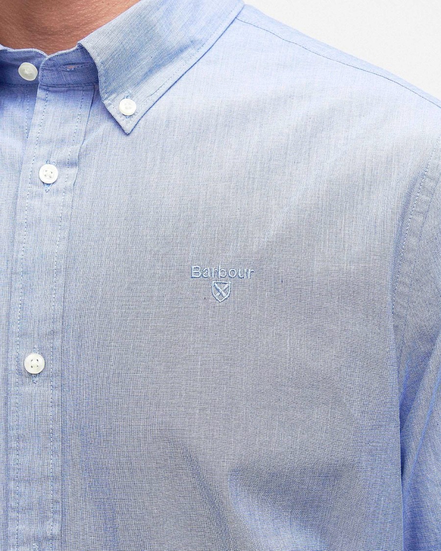 Men Barbour Shirts | Crest Poplin Tailored Shirt