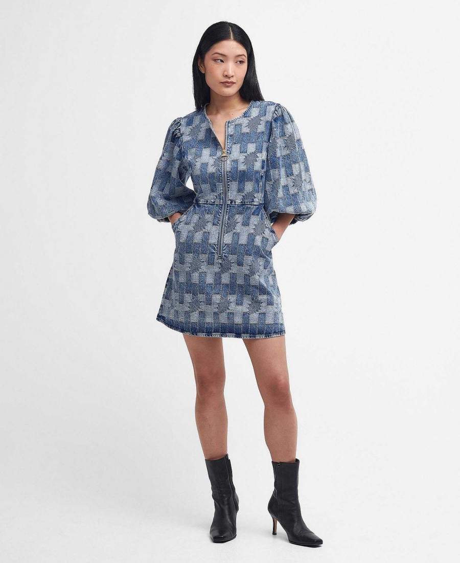 Women Barbour | Bowhill Patchwork Denim Mini Dress