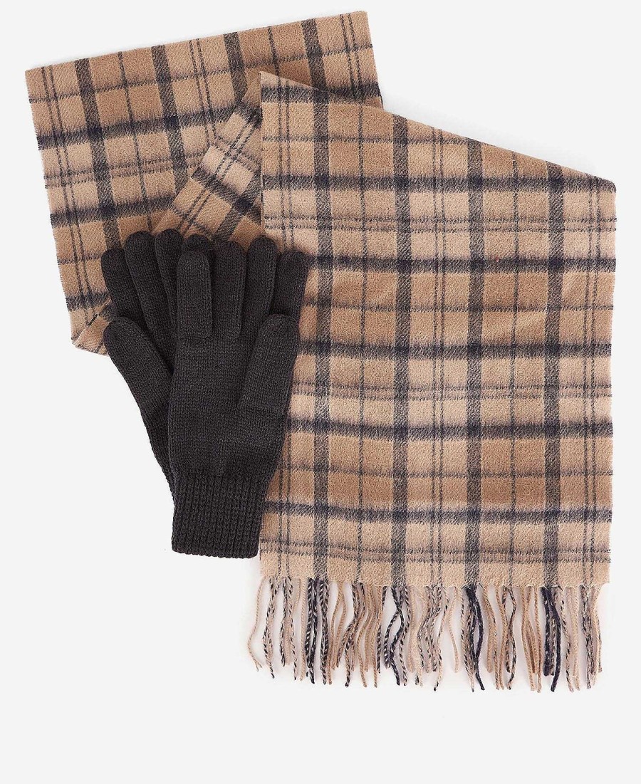 Accessories Barbour Hats & Gloves | Wool Tartan Scarf & Glove Gift Set