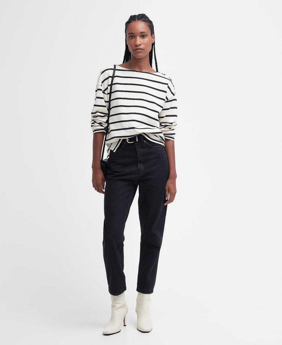 Women Barbour Hoodies & Sweatshirts | Caroline Striped Sweatshirt