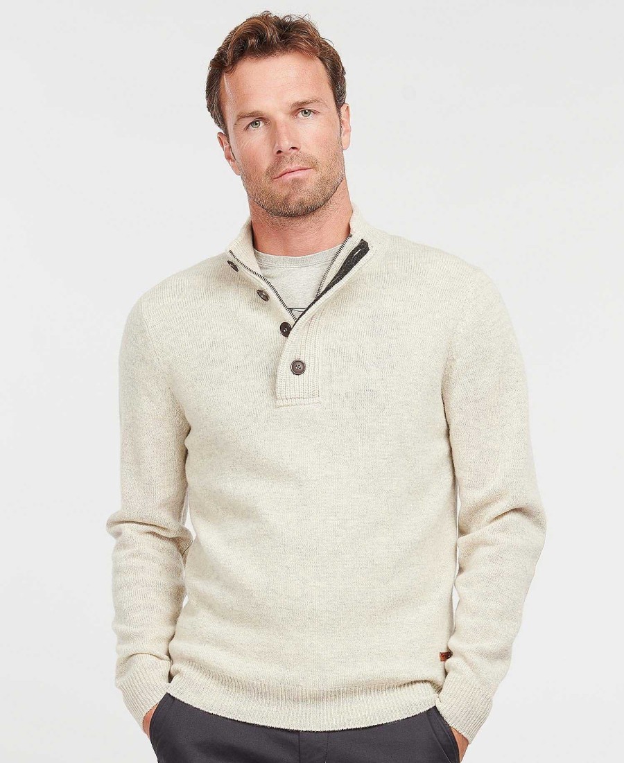 Men Barbour Jumpers | Essential Elbow Patch Sweatshirt