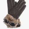 Accessories Barbour Hats & Gloves | Faux-Fur Trimmed Leather Gloves