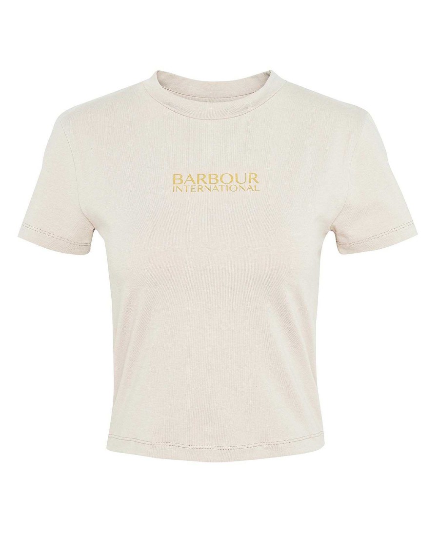 Women Barbour T-Shirts | Reign Cropped T-Shirt