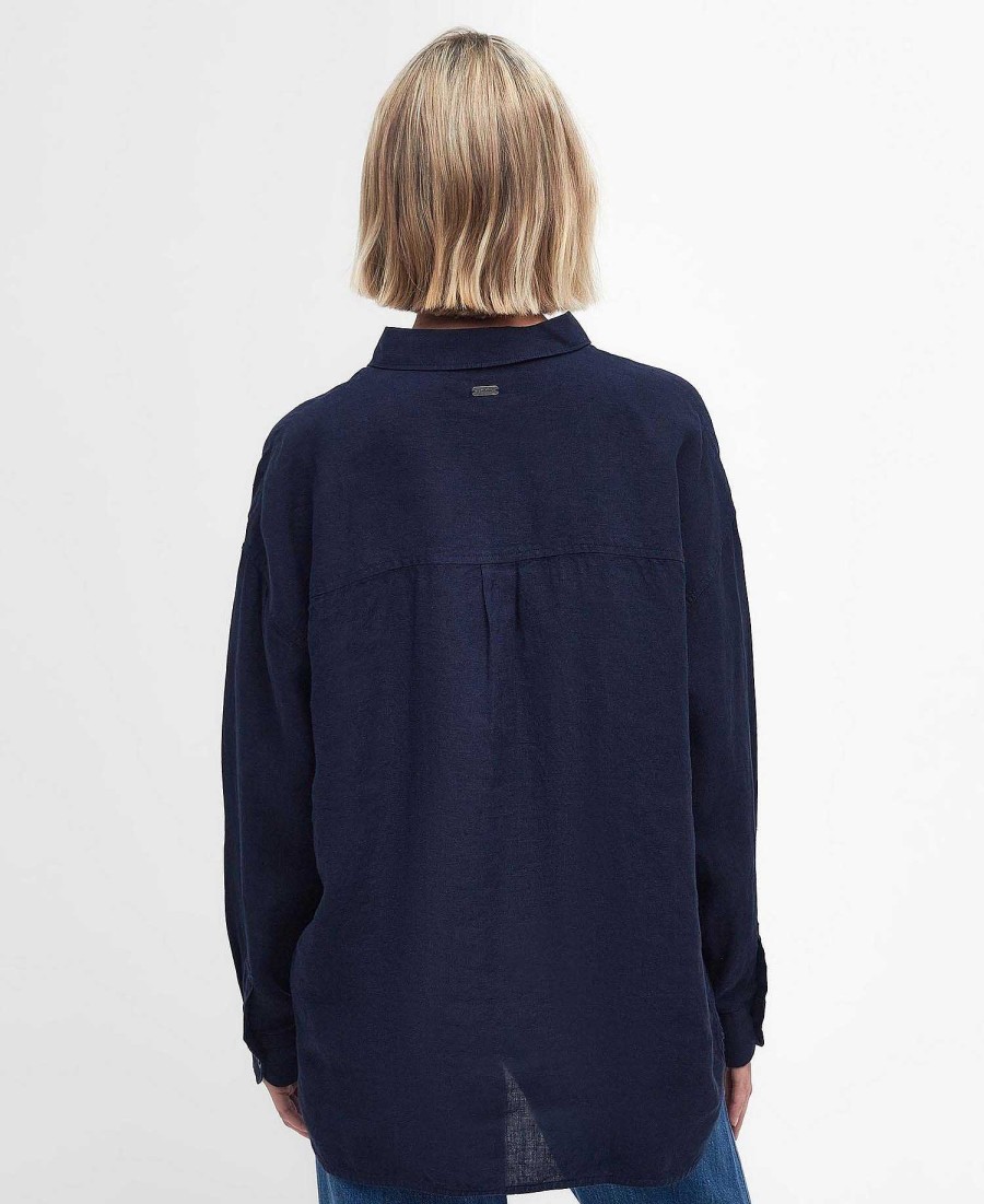 Women Barbour Shirts & Blouses | Hampton Relaxed Linen Shirt