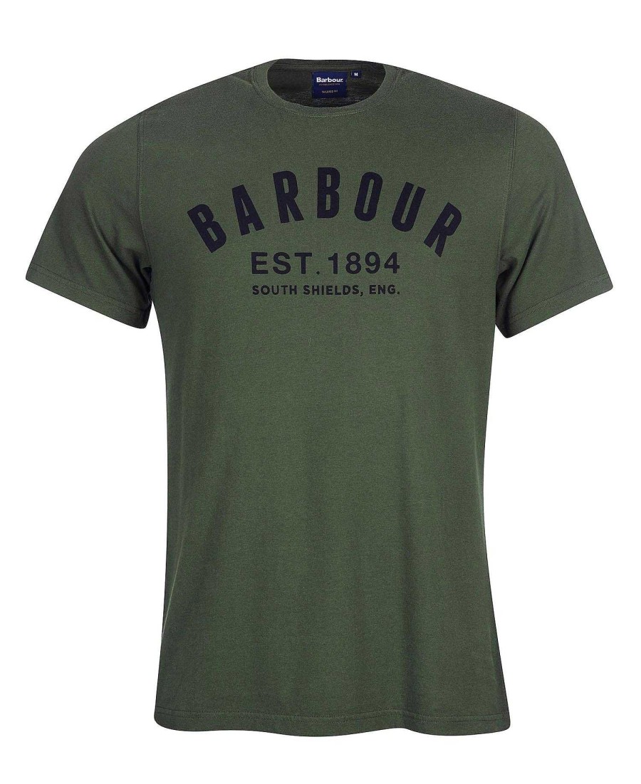 Men Barbour T-Shirts | Essential Ridge Logo T-Shirt