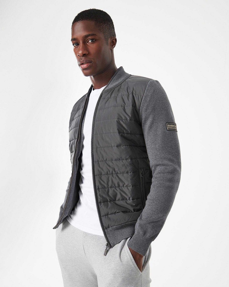 Men Barbour Cardigans | Baffle Quilted Sweatshirt