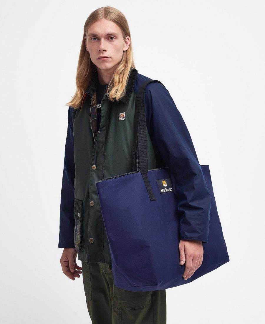 Accessories Barbour Bags & Luggage | Barbour X Maison Kitsune Reversible Tote Bag