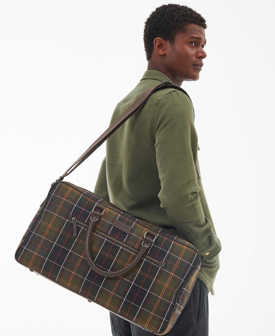 Accessories Barbour Bags & Luggage | Tartan & Leather Holdall