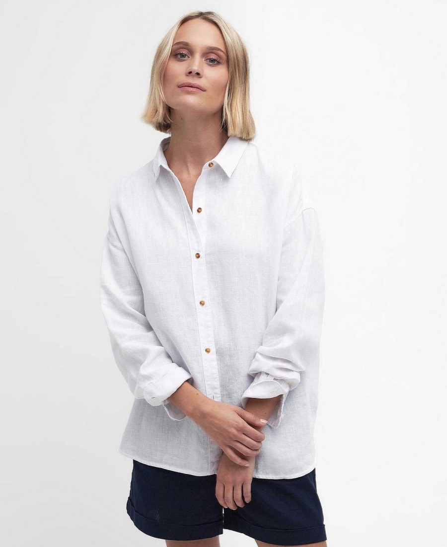 Women Barbour Shirts & Blouses | Hampton Relaxed Linen Shirt