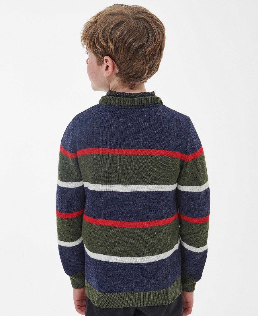 Kids Barbour Clothing | Boys' Cranmer Knitted Crew Neck Jumper