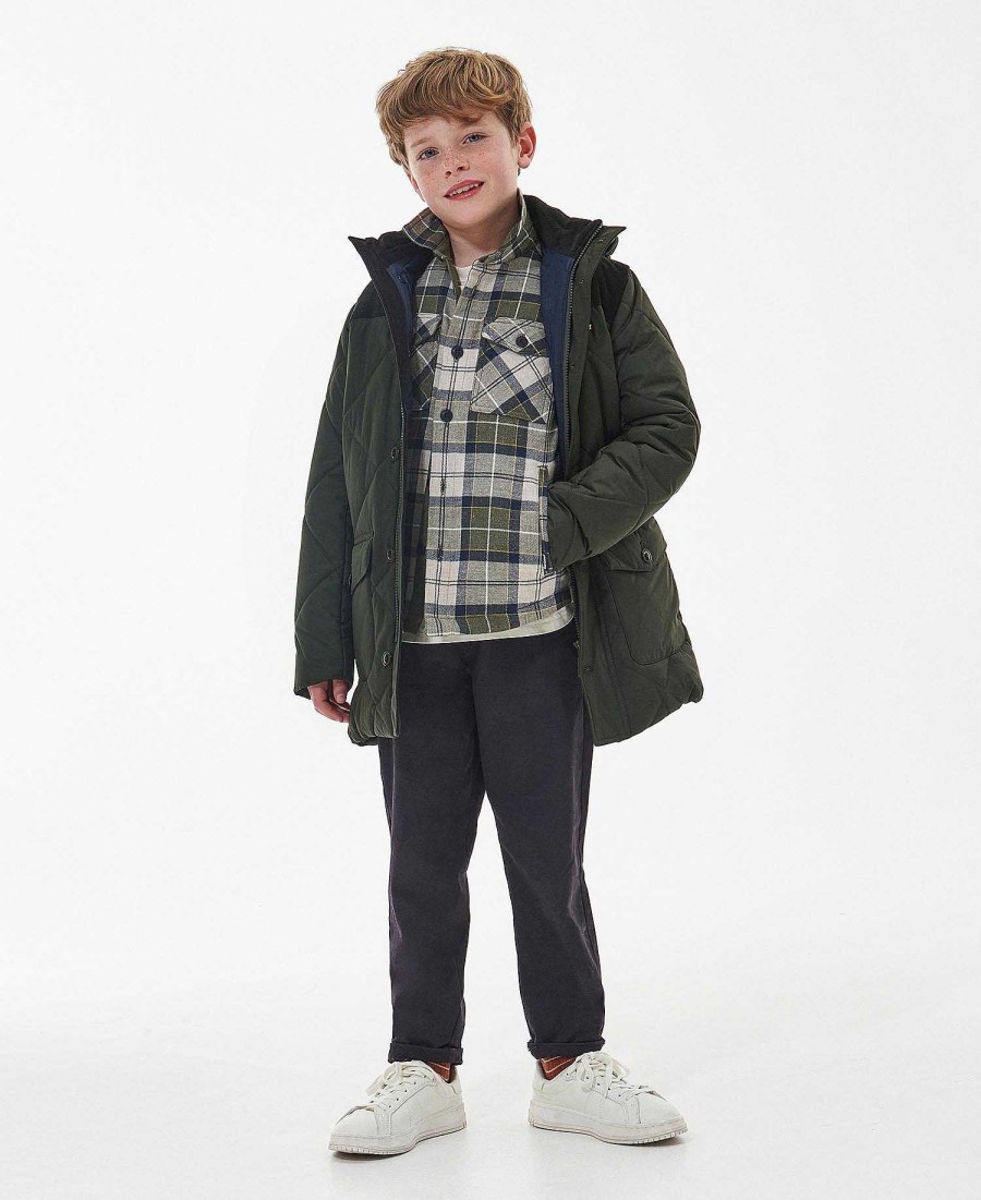 Kids Barbour Quilted Jackets | Boys' Elmwood Quilted Jacket