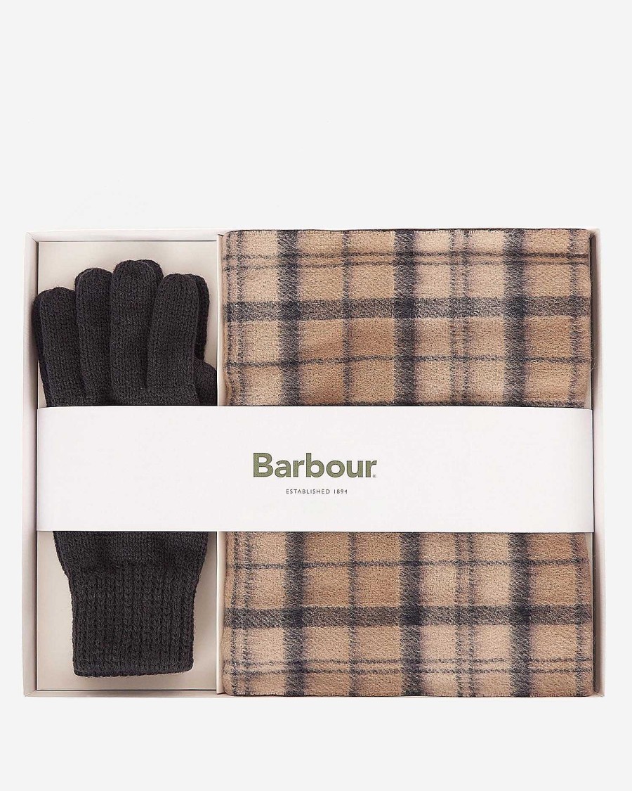 Accessories Barbour Scarves & Wraps | Wool Tartan Scarf & Glove Gift Set