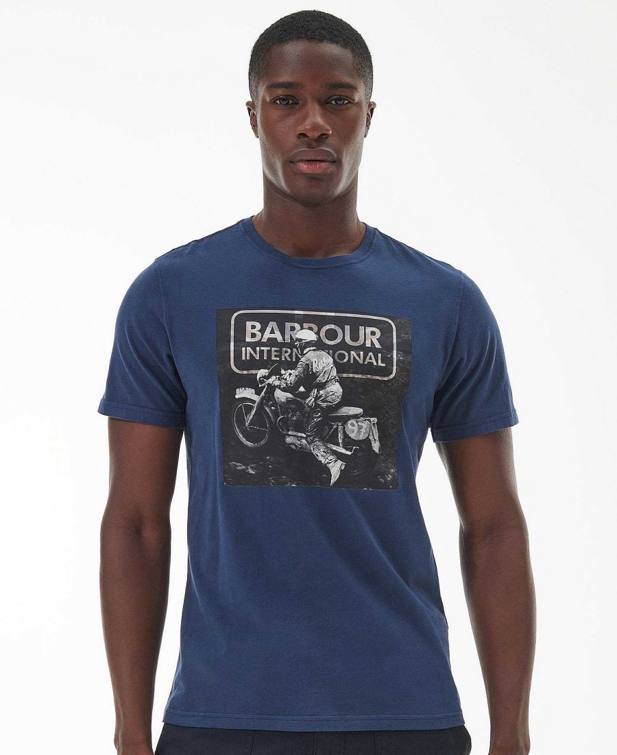 Men Barbour T-Shirts | Race T-Shirt