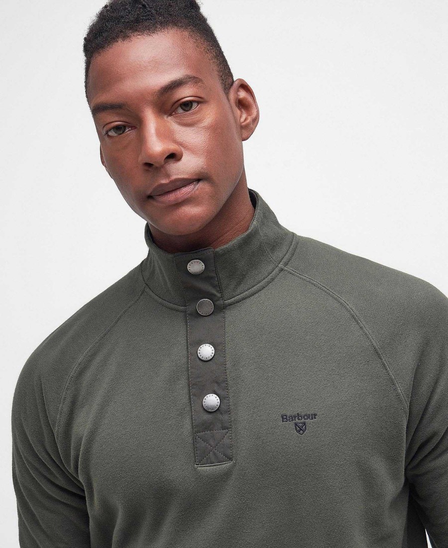 Men Barbour Hoodies & Sweatshirts | Half Snap Sweatshirt