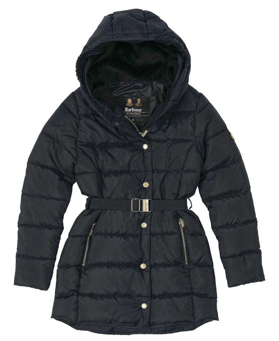 Kids Barbour Jackets | Girls Track Line Quilted Jacket