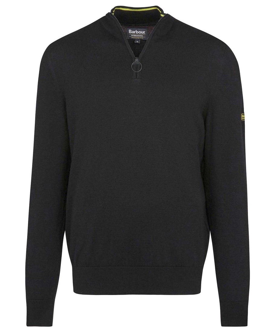 Men Barbour Jumpers | Cotton Half Zip Sweater