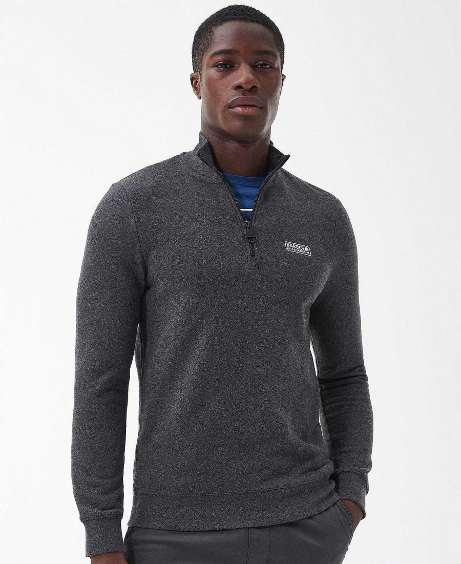 Men Barbour Hoodies & Sweatshirts | International Sweatshirt Essential Half Zip