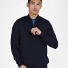 Men Barbour Jumpers | Cotton Half Zip Sweater