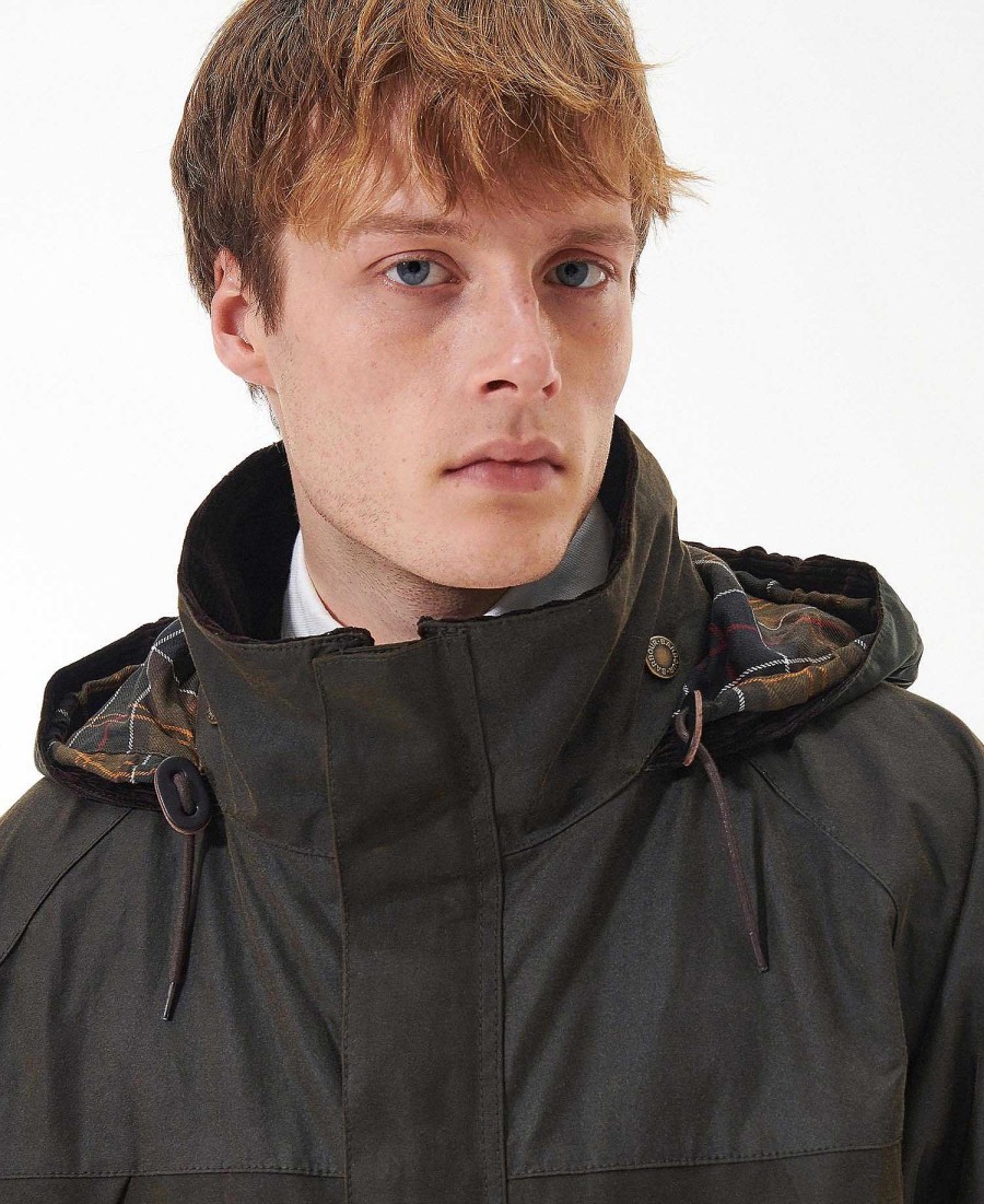 Men Barbour Waxed Jackets | Short Field Wax Parka Jacket