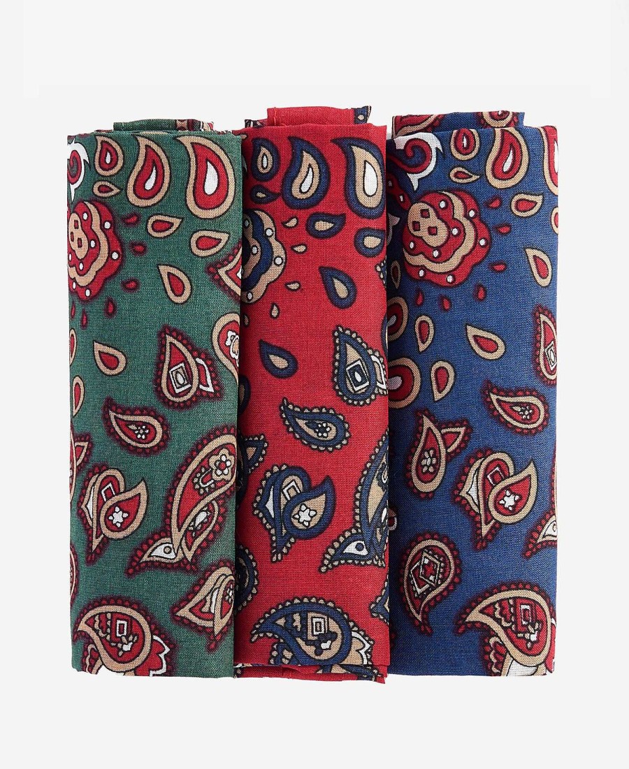 Accessories Barbour Scarves & Handkerchiefs | Paisley Handkerchiefs Gift Box Set