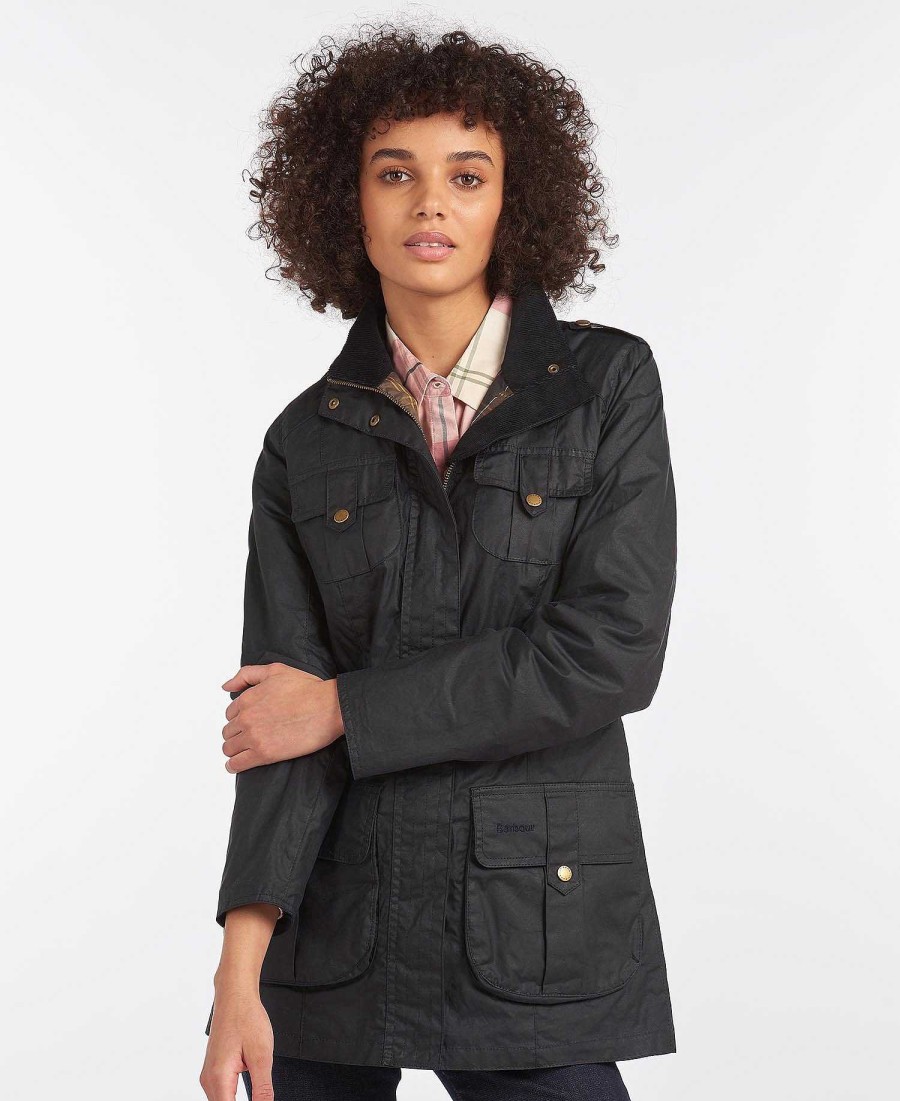 Women Barbour Waxed Jackets | Defence Lightweight Waxed Jacket