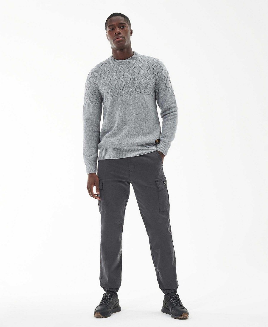 Men Barbour Jumpers | Cable Knit Crew Neck Jumper