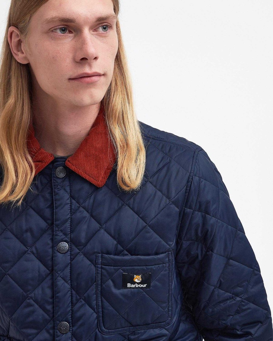 Men Barbour Quilted Jackets | Barbour X Maison Kitsune Kenning Quilted Jacket